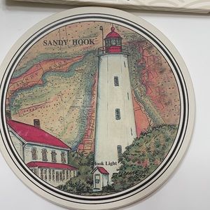 CoasterStone Trivet Sandy Hook Lighthouse 7” Diameter